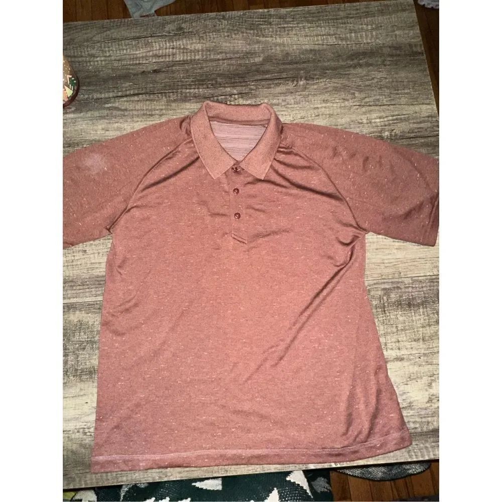 Men’s Lululemon Metal vent Polo Medium Orange